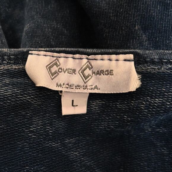 Cover Charge Women's L Vintage Embellished Paisley 3/4 Sleeve T-Shirt - Picture 9 of 10